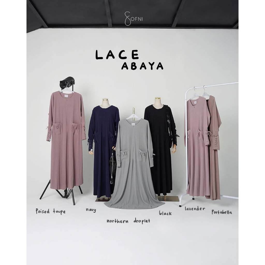 Lace Abaya by sofni (Preloved VVGC) - Lavender XL