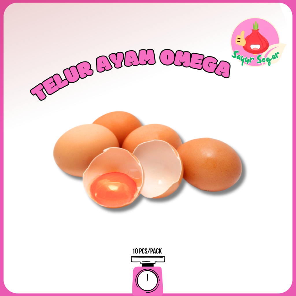 

Sayur Segar - Telur Ayam Omega isi 10 pcs / Omega Chicken Eggs