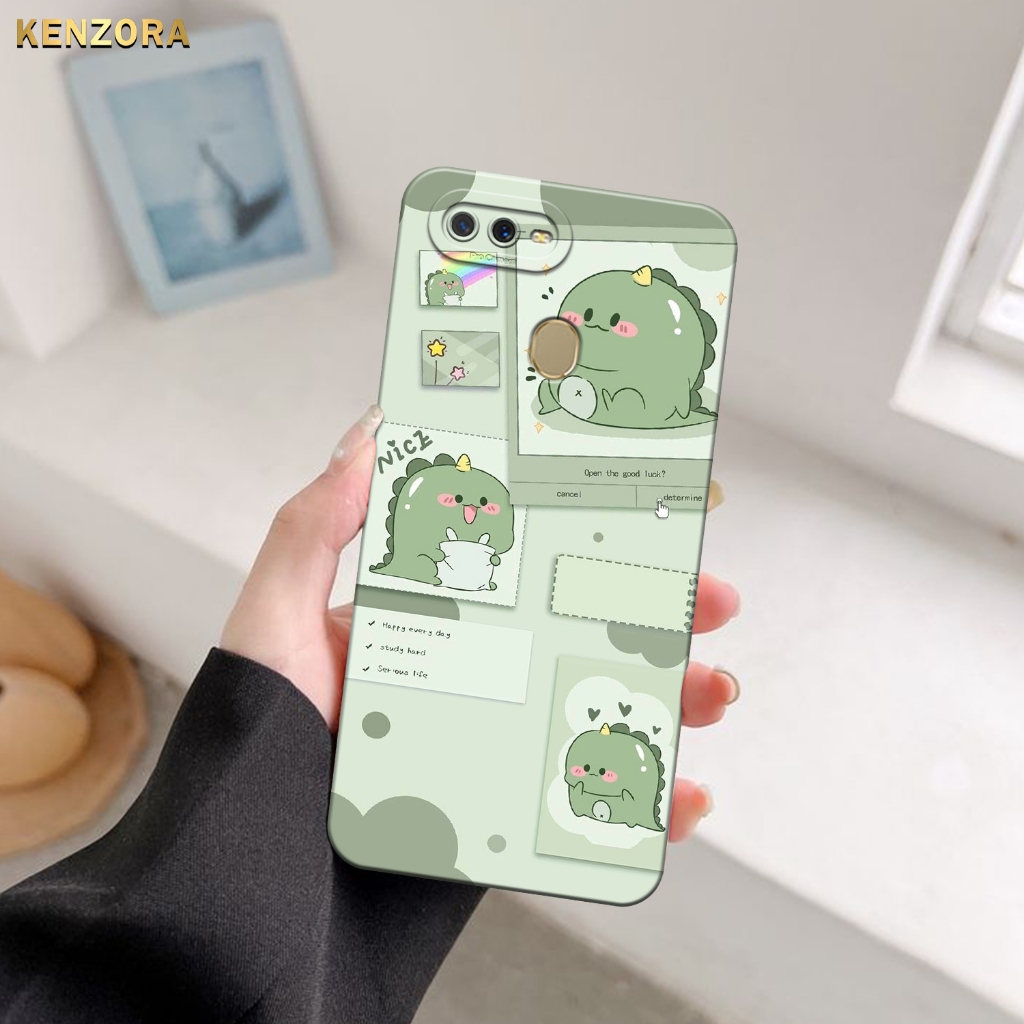 Kenzora Case OPPO A5S/A7/A11K/A12 Fashion Case Kartun DINO Cute Hardcase Softcase Kesing Hp Premium 
