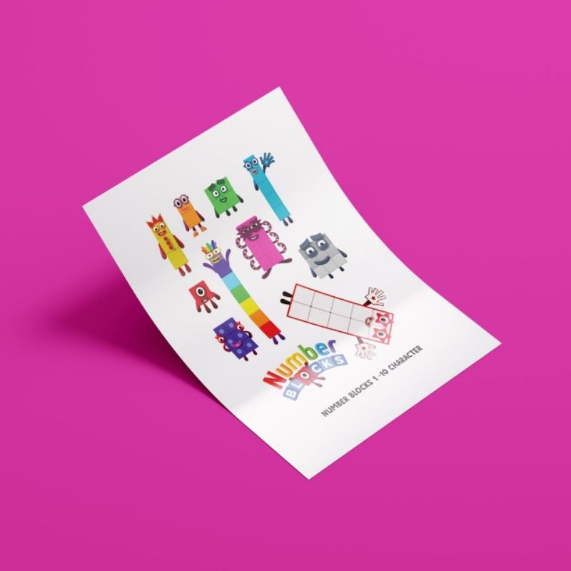 

STICKER Number Blocks Character Anak Kecil
