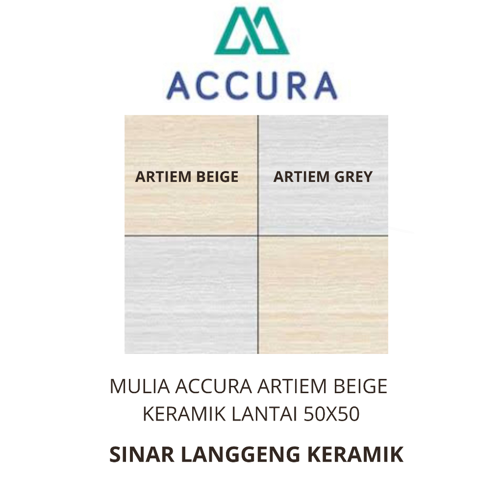 MULIA ACCURA ARTIEM BEIGE 50X50 KERAMIK LANTAI RUANG TAMU, TERAS RUMAH, DAPUR, ATAU KAMAR. SESUAI SE