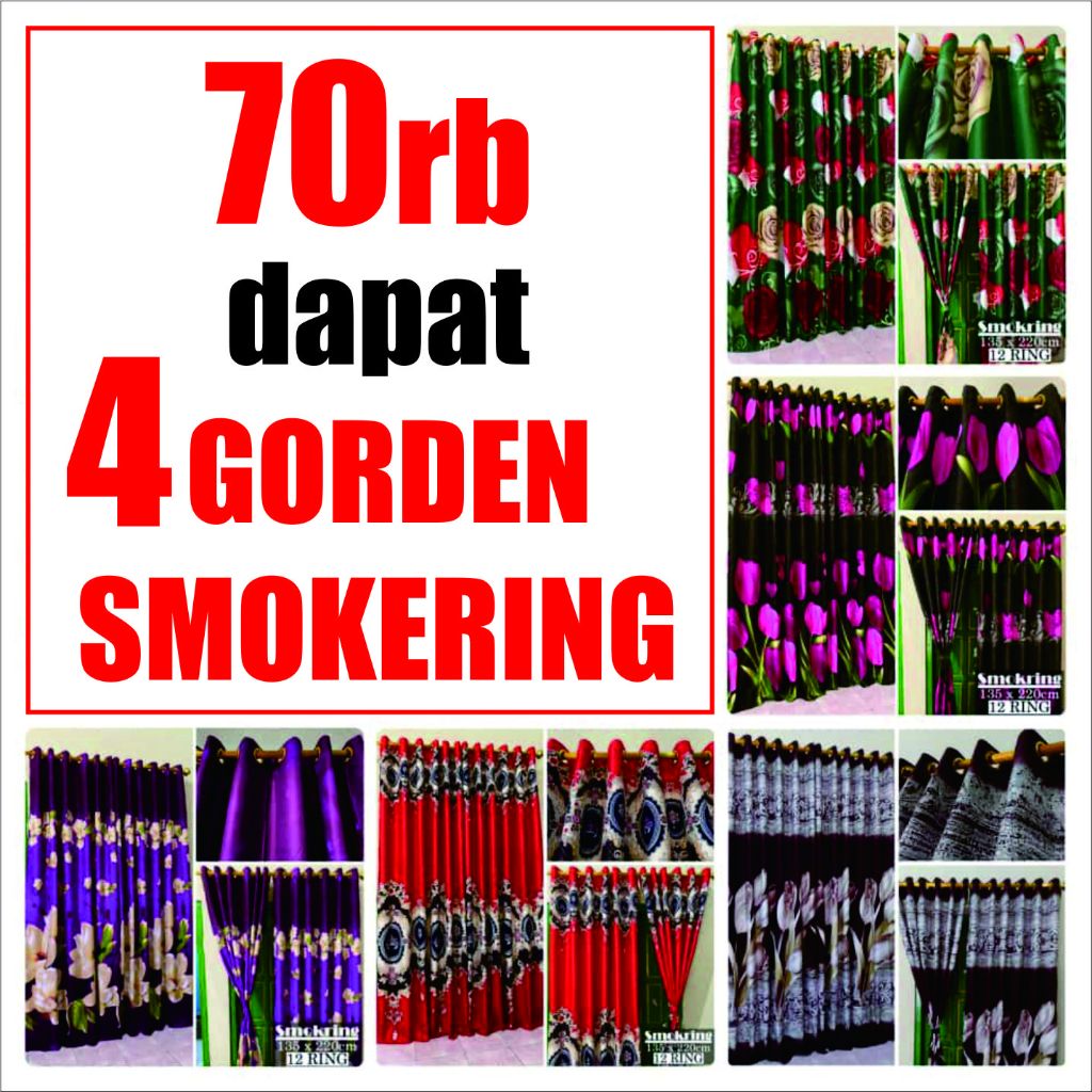 FLASH SALE GORDEN RING 10 dapat 4 GORDEN MOTIF RANDOM CANTIK BAGUS / GORDEN TIRAI SMOKERING MURAH UK