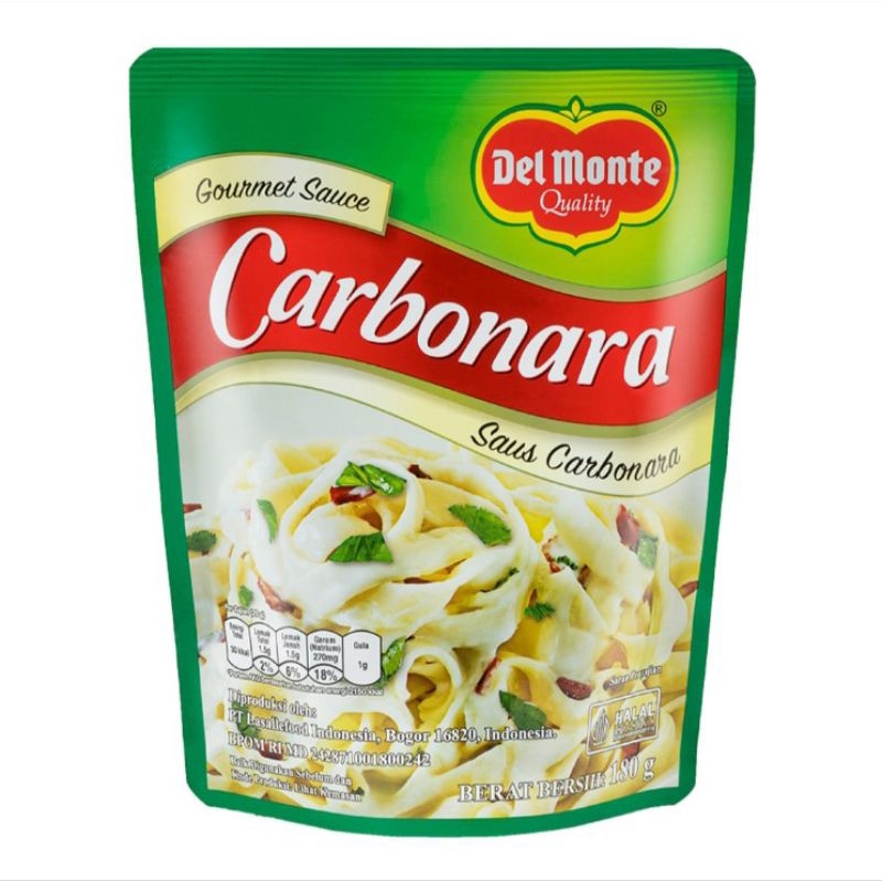 

Del Monte Saus Pasta Carbonara 180 g