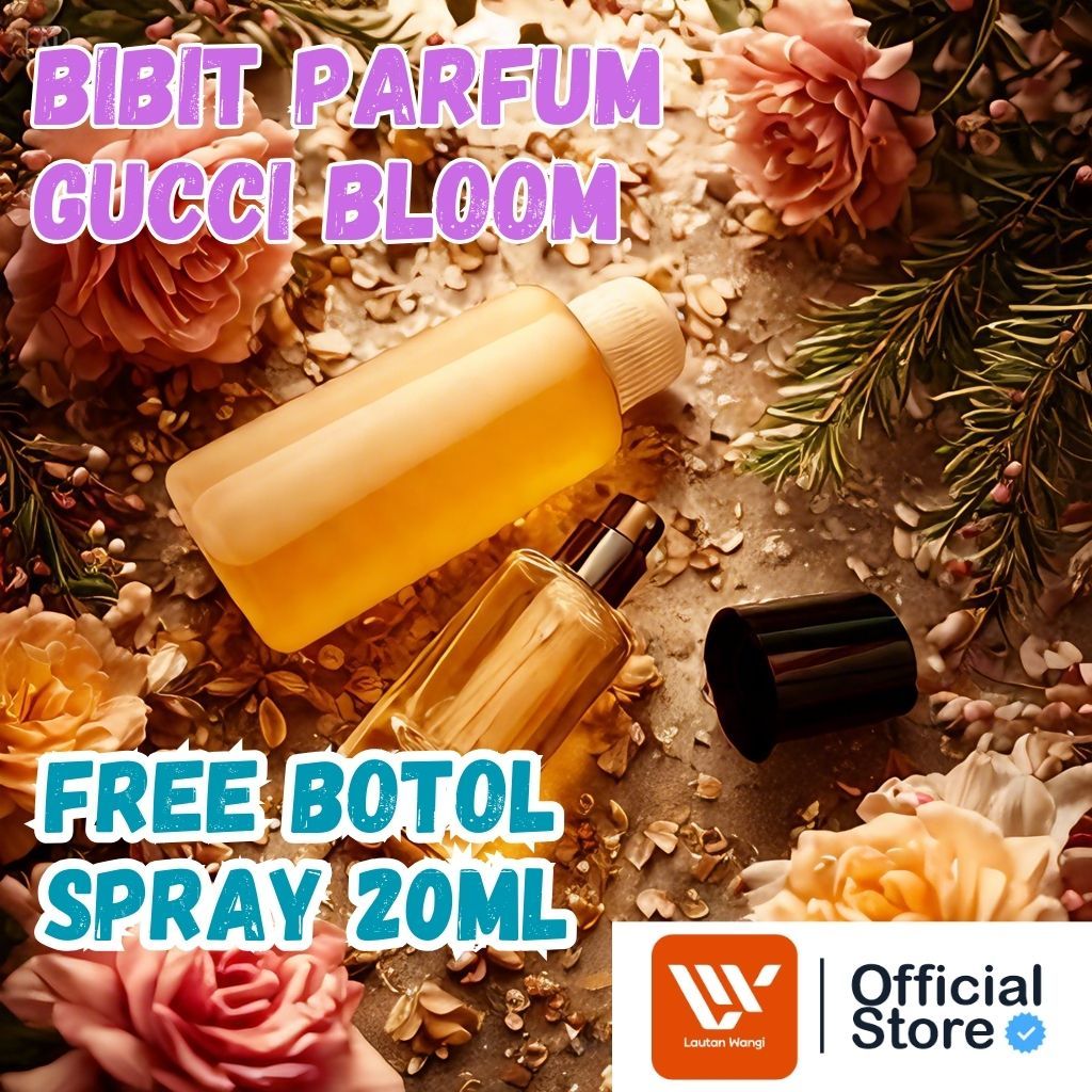 PARFUM BIBIT MURNI 100% GUCCI BLOOM 100ML TANPA CAMPURAN FREE BOTOL SPRAY 20ML