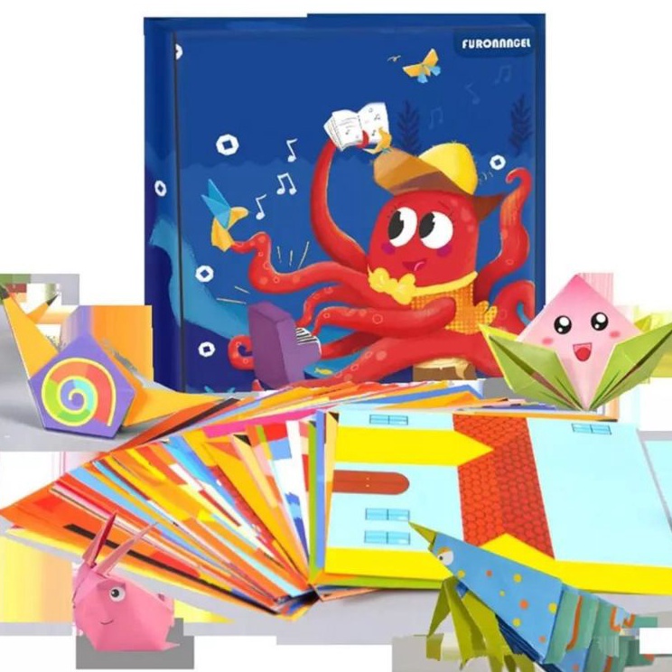 

ezBest Seller mrcaisen ORIGAMI 3D permainan mainan kertas lipat 3d kertas origami warna origami hewan O5 I34