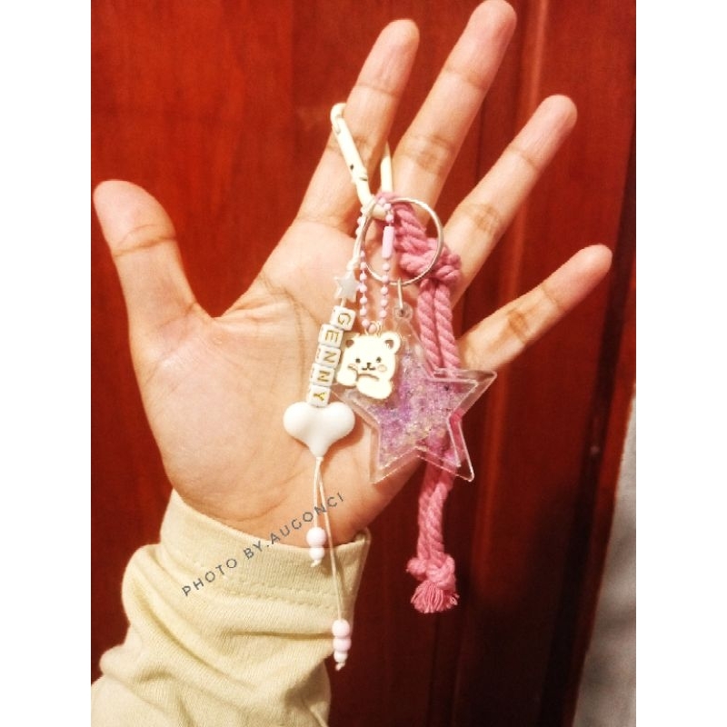 Bag Charm Nama | Gantungan tas nama | Gantungan kunci nama