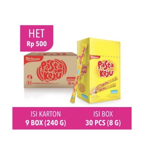 

1 Dus Pasta Keju / Coklat Nabati Richeese Richoco Isi 9 Pak / 1 Karton