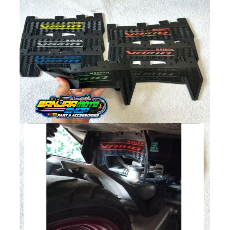 MUDFLAP VARIO CARBON /PENAHAN LUMPUR/KARET SPAKBOR CARBON, Vario 125 Vario 150