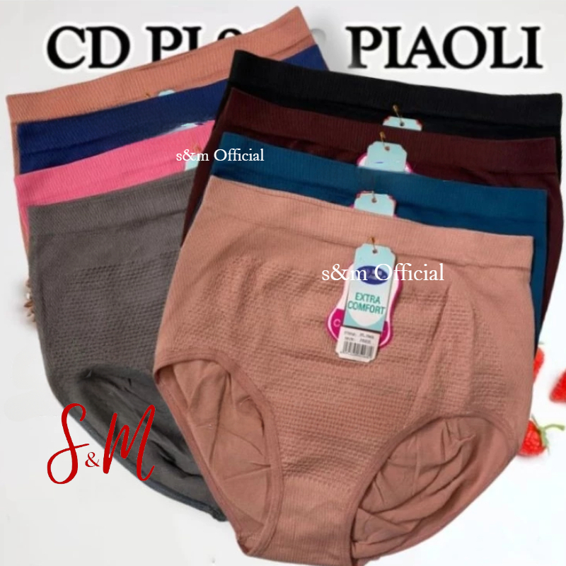 Promo 3,6 Pcs Celana Dalam Wanita Rajut Piaoli - Cd Cewek Rajut Karet Lebar
