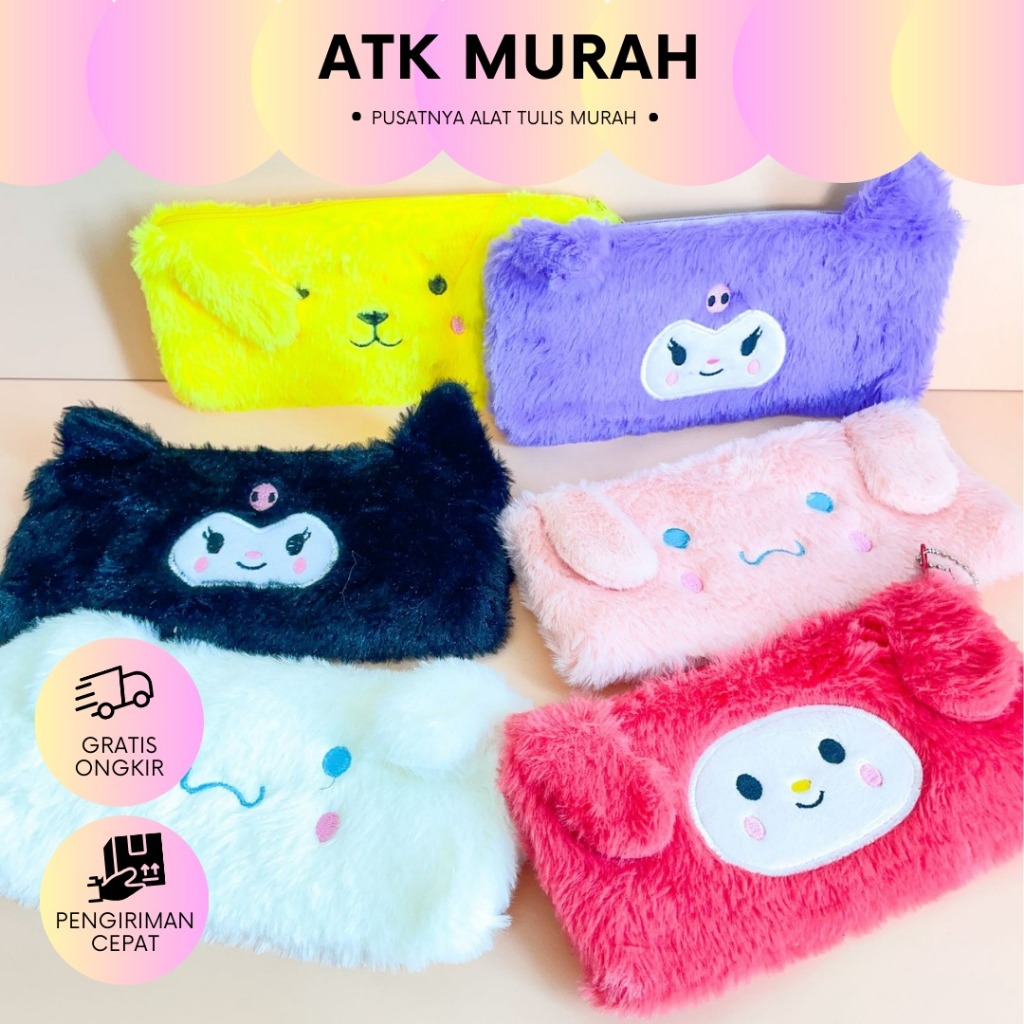 

TEMPAT PENSIL KARTUN SANRIO BULU KP-1151 KOTAK PENSIL CASE LUCU IMUT TERJANGKAU