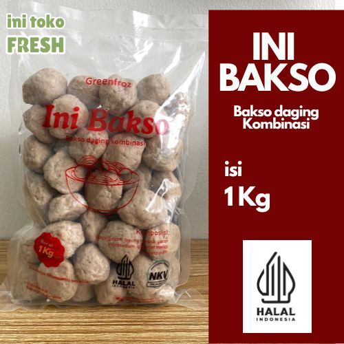 

INI Bakso 1Kg Isi 100pcs (Bakso Kombinasi Daging Sapi & Ayam Grade B)
