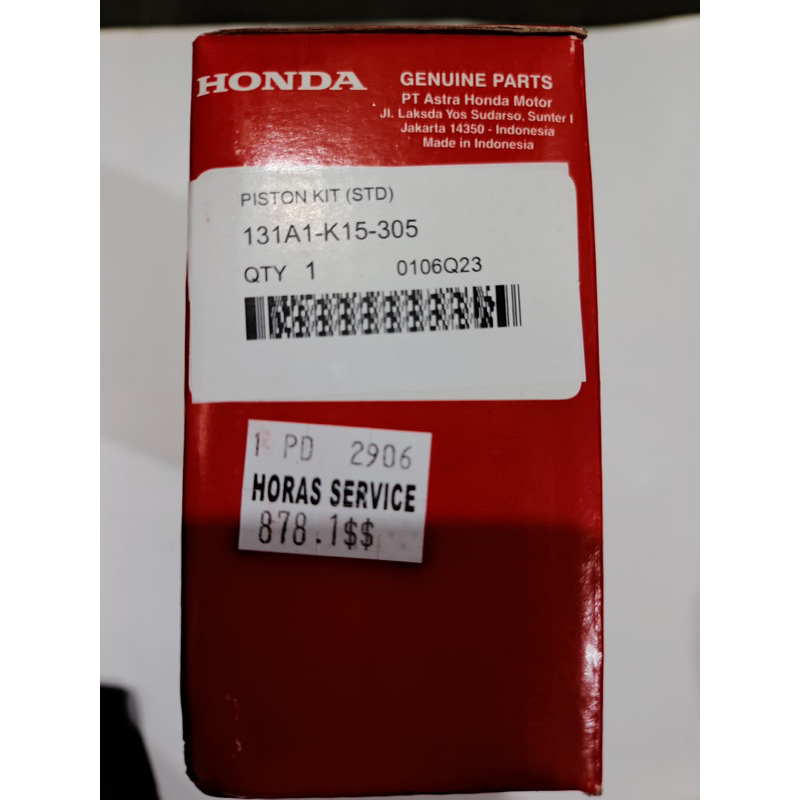 Piston Paket K15 STD Honda Asli/Ori