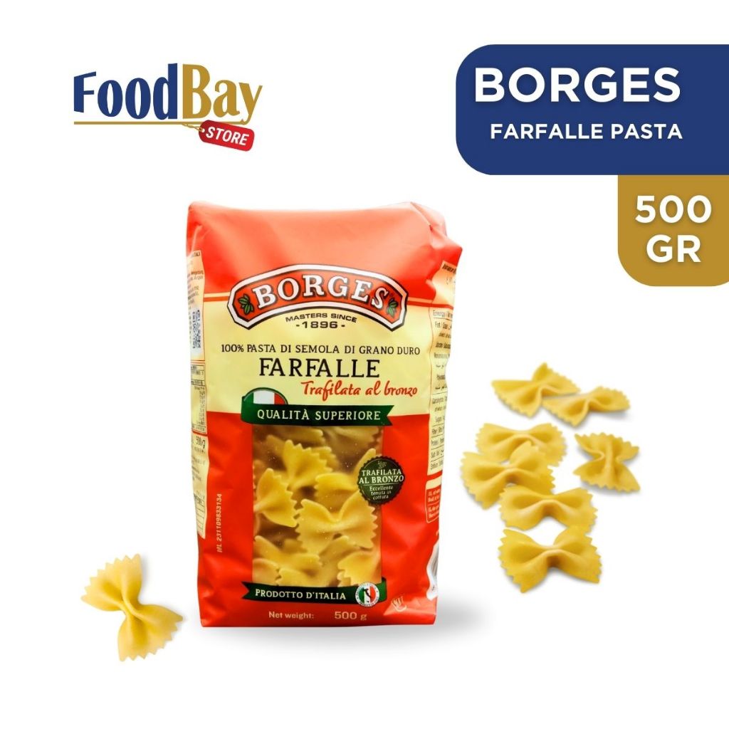 

BORGES Farfalle Pasta 100% Gandum 500 Gr