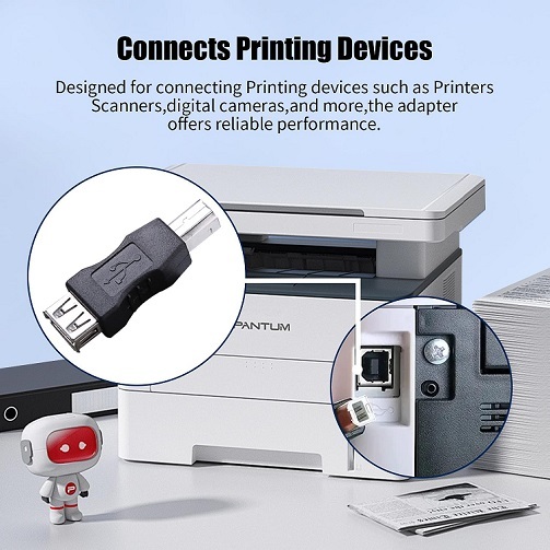 Converter USB Printer to USB Type A Female Socket Adapter Plug B Konverter USB Printer BA-122A