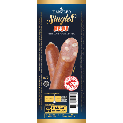 

Kanzler Singles Sosis Sapi & Ayam Keju 65g