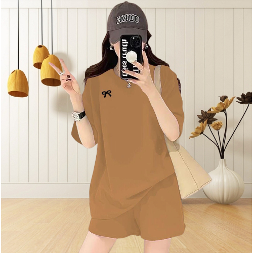 baju setelan celana pendek wanita/setelan lengan pendek wanita/pakaian perempuan/set wanita