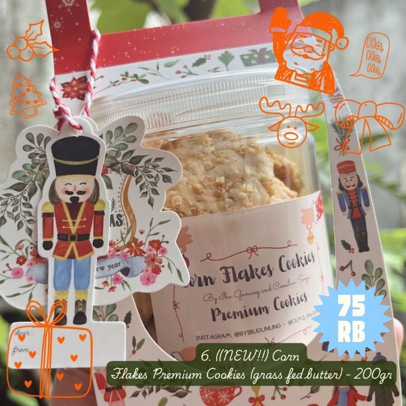 

CORNFLAKES COOKIES PREMIUM (WITH GRASS FED BUTTER) 200gram CEMILAN SENJA PACKAGE HOLIDAY