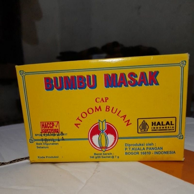 

Bumbu ATOM BULAN 7 GR x 20 sachet - ATOOM Bumbu Masak Penyedap