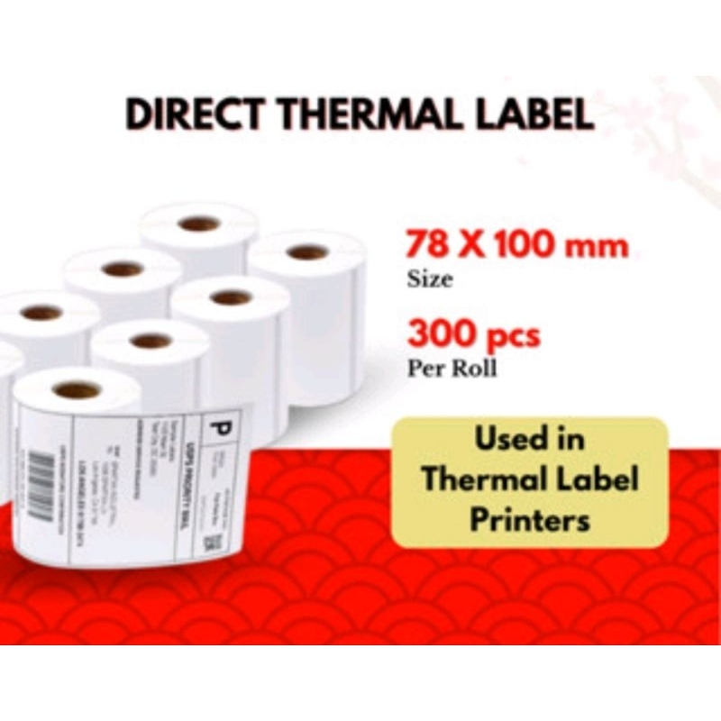 

Kertas Sticker Label Thermal Resi 78x100 mm Isi 300 Lembar Per Roll