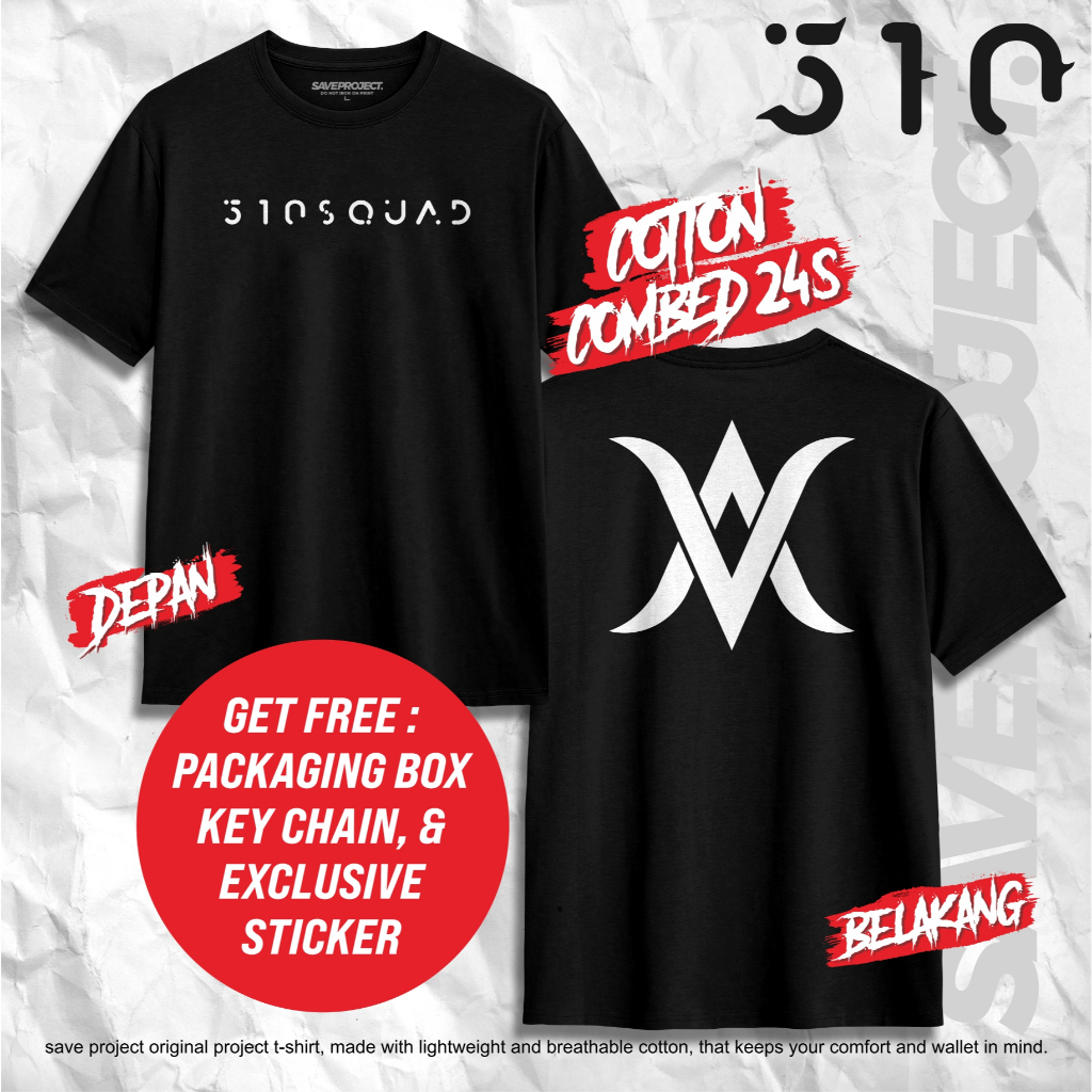 SAVE. Project | Kaos Band 510 "510SQUAD" | T-Shirt Metal Band | 510 Merch | Kaos Distro Kaos Pria