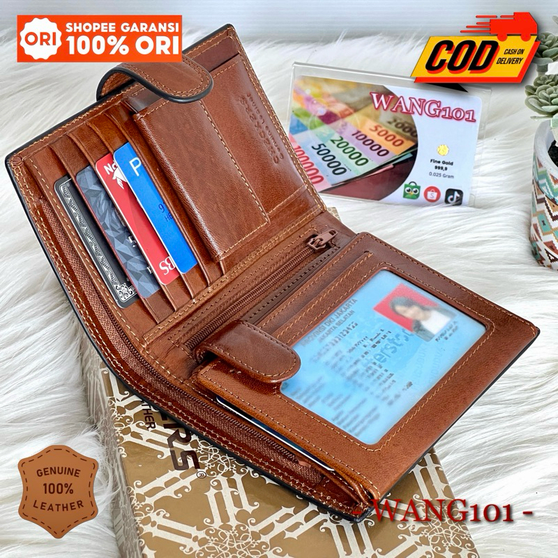 WANG101 -- Dompet Kulit CHECKERS 06AN Original - Jaminan Asli atau Uang Kembali