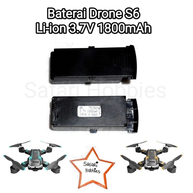 Baterai Drone S6 / S6 Max Lipo 1800mAh 3.7V