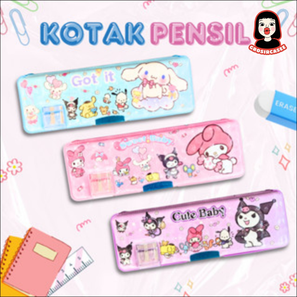 

[ATK] Tempat pensil karakter magnet 2 sisi / pencil case KARAKTER KARTUN LUCU (2)