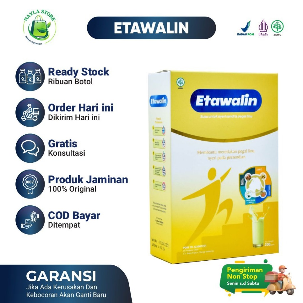 

ETAWALIN SUSU KAMBING ORIGINAL - Solusi Ampuh Untuk Asam Urat Dan Nyeri Sendi [ PAKET 1 BOX ]