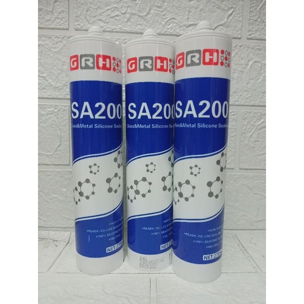 GRH SA200 Lem kaca / Glass & metal silicone sealant