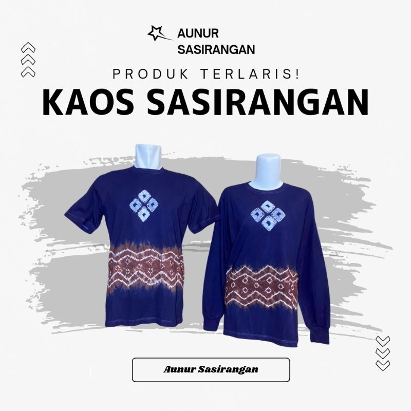 KAOS SASIRANGAN Lengan Panjang/Pendek Bahan COTTON COMBED Pria & Wanita