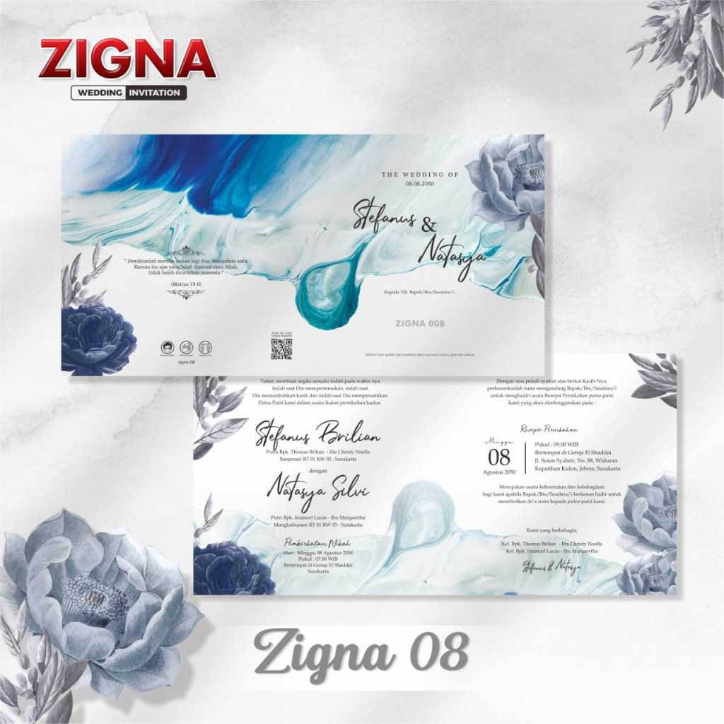Blangko Undangan Zigna 08 | Blangko Undangan | Kertas Undangan Kosong Murah