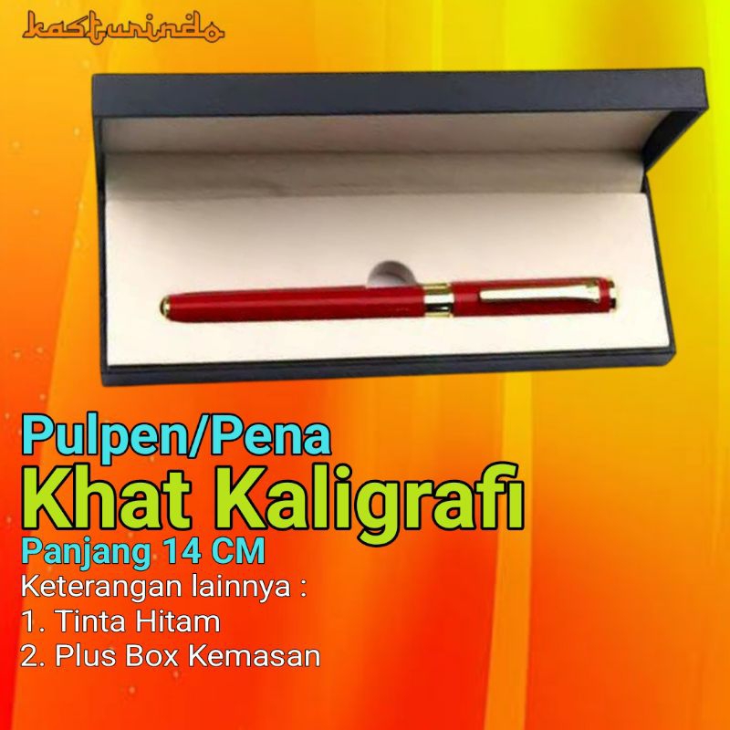 

Pena Pulpen Khat Arab Kaligrafi Fountain Panjang 14 CM Dilengkapi Kemasan Box Gratis