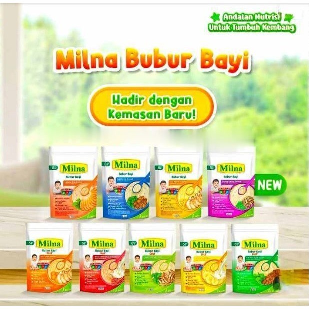 Milna Bubur Bayi 6+ & 8+ 100 gr / Bubur Bayi Milna / Milna Bubur Bayi