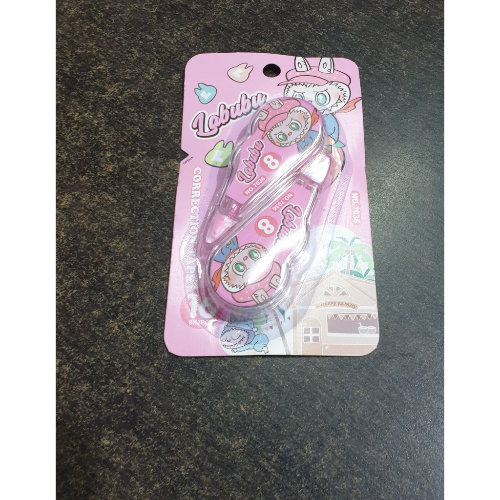 

TIPEX, TIPEX KERTAS, TIPEX PITA, CORRECTION TAPE LABUBU 7036 MINI 1SET 2 PCS