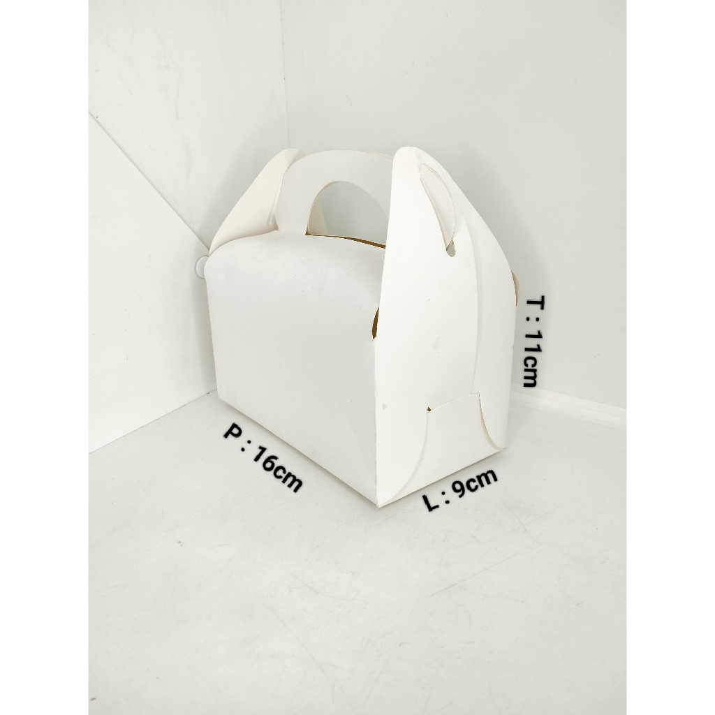 

10 PCS GABLE BOX IVORY 16X9X11 NON LAMINASI 250 GSM