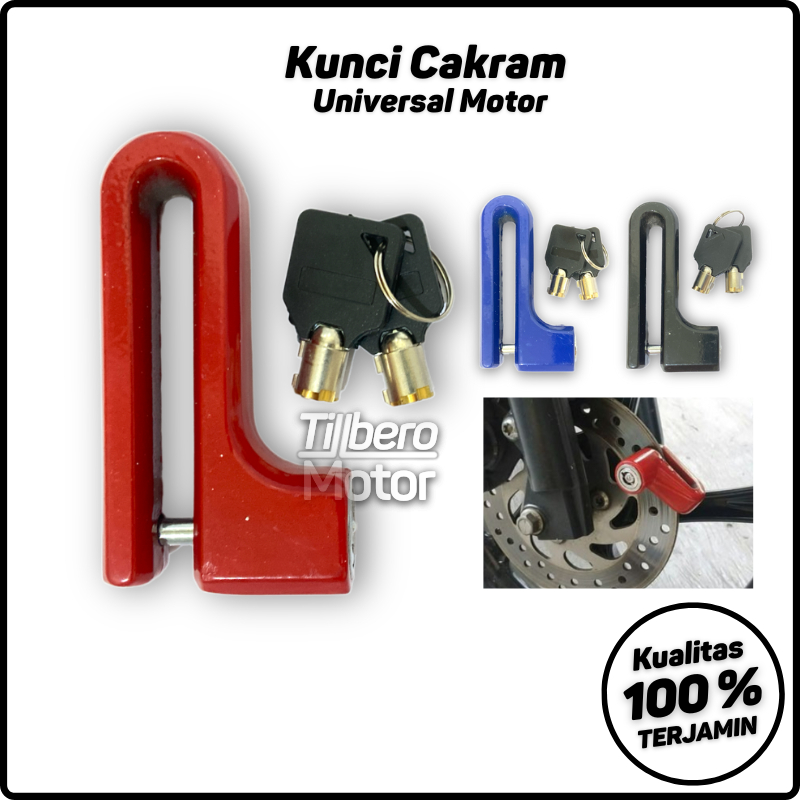 Gembok Cakram Besi Kunci Anti Maling Motor Universal Besar