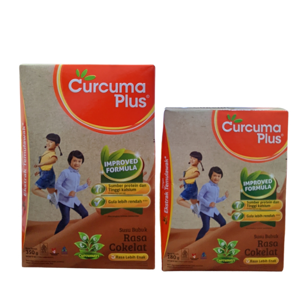 

Curcuma plus improved formula dengan ektrak temulawak rasa coklat 180 g/350 g