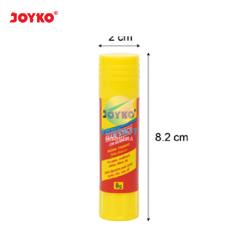

(12 Pcs) GROSIR Glue Stick 8Gr Lem Kertas Stik Putar Kecil 8 Gram Gr JOYKO GS-09 / GS-100 Non Toxic