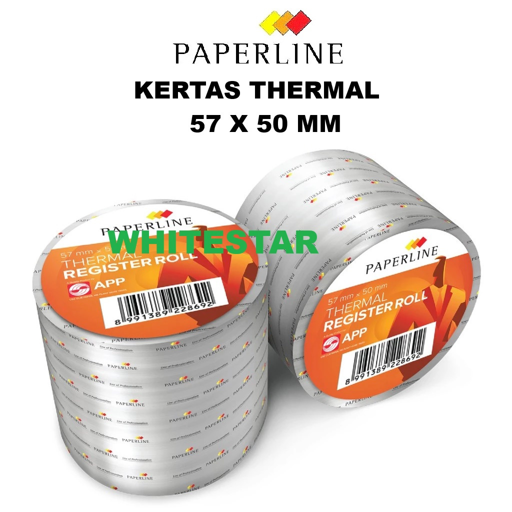 

kertas rol / struk kasir thermal paper paperline - 57 x 50 mm