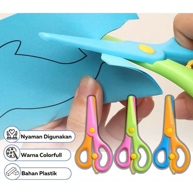 

Gunting anak / gunting aman untuk anak /safety cutter