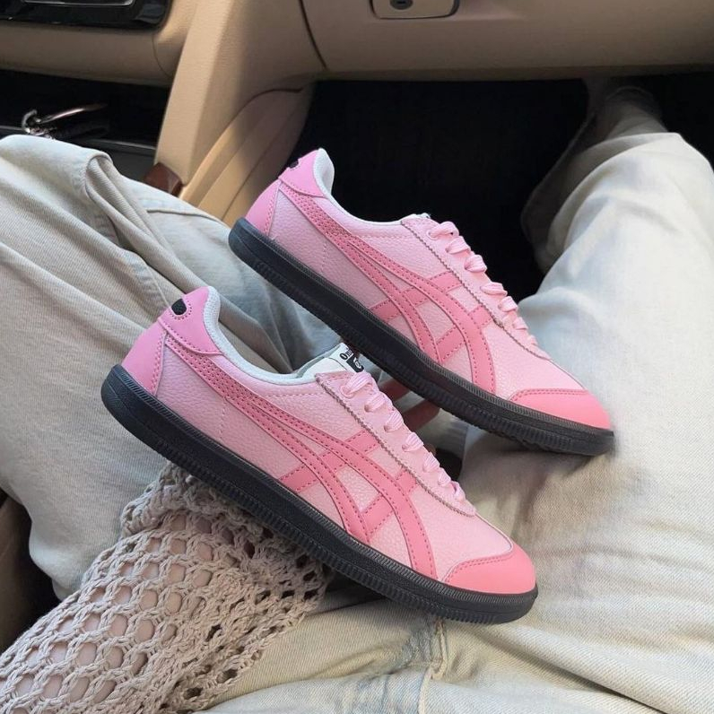 Modern Sepatu Onitsuka Tokuten PINK Sepatu Sneaker wanita tiger