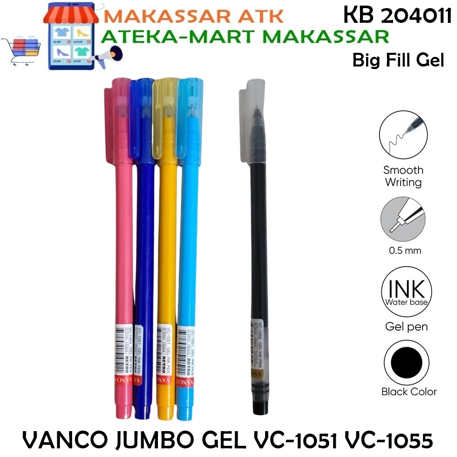 

[1 PCS] VANCO JUMBO GEL PEN VC-1051 VC-1055