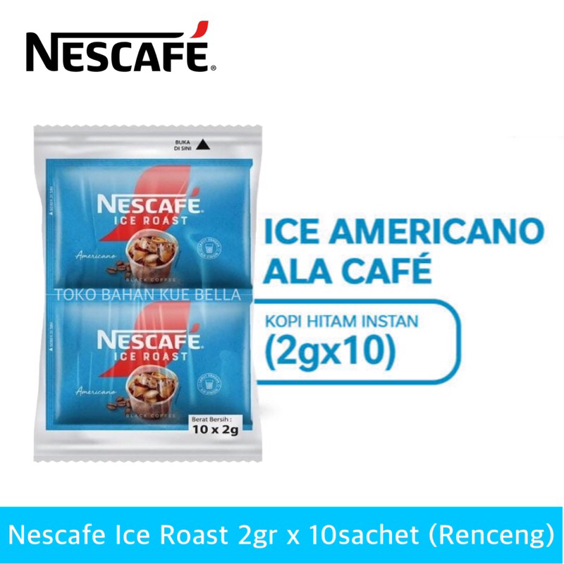 

Nescafe ICE ROAST (2gr x 10 Sachet) Kopi Ice Americano (RENCENG)