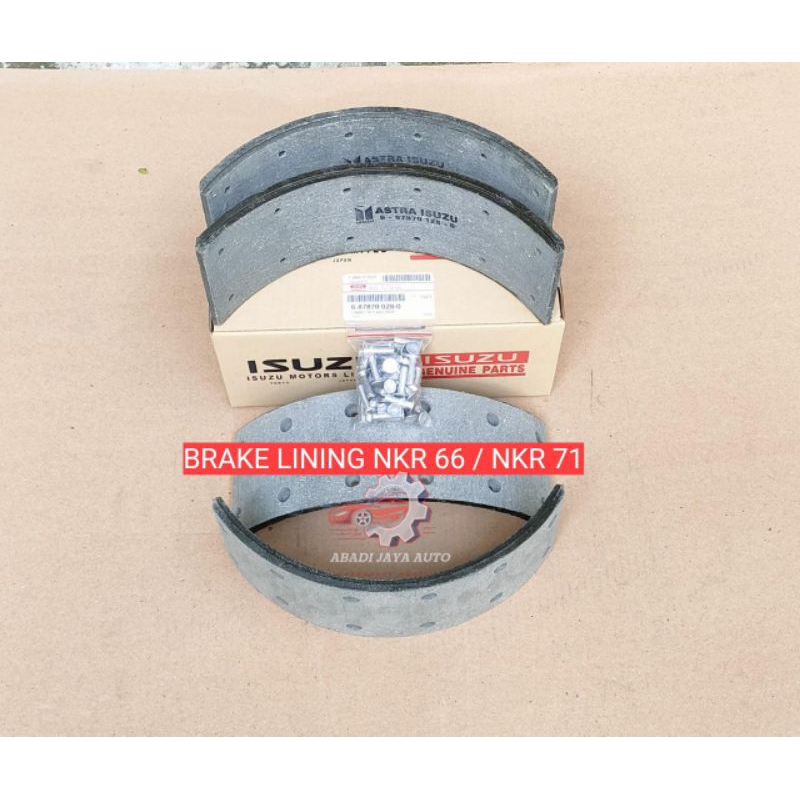 BRAKE LINING NKR66 / NKR 71 + (sama paku)