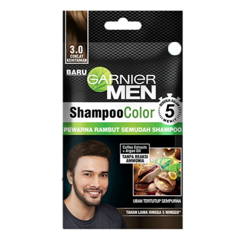 GARNIER MEN Shampoo Hair Color 3.0 Coklat 20 ml