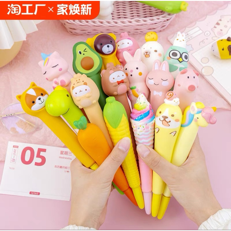 

VALEN ACC Set Pulpen Gel Squishy Karakter Lucu | Stationery Bolpoin Imut untuk Anak Perempuan MK629