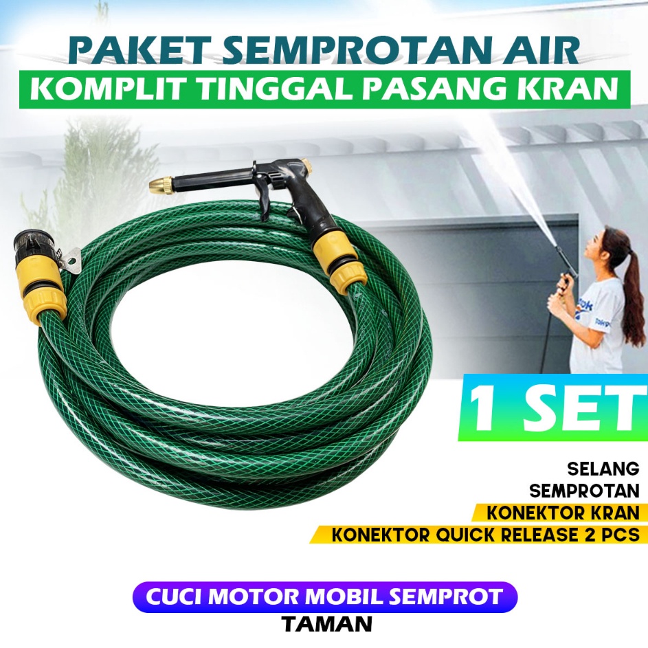 Mau Hemat Paket Komplit Semprotan Water Gun New Pistol Semprot Taman Steam Cuci Mobil Motor  Tinggal