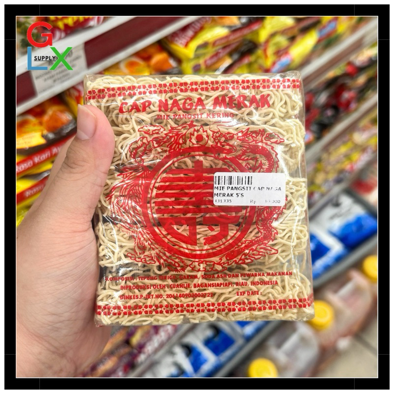

GLX SUPPLY | MIE PANGSIT KERING CAP NAGA MERAK isi 5 KEPING