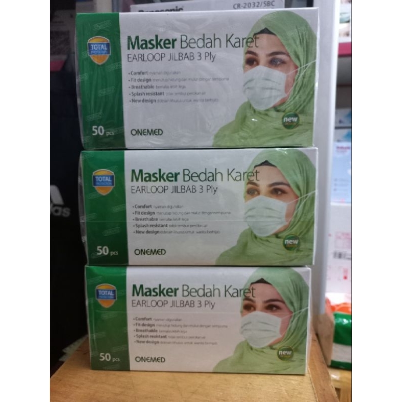 masker hijab onemed / masker medis hijab onemed