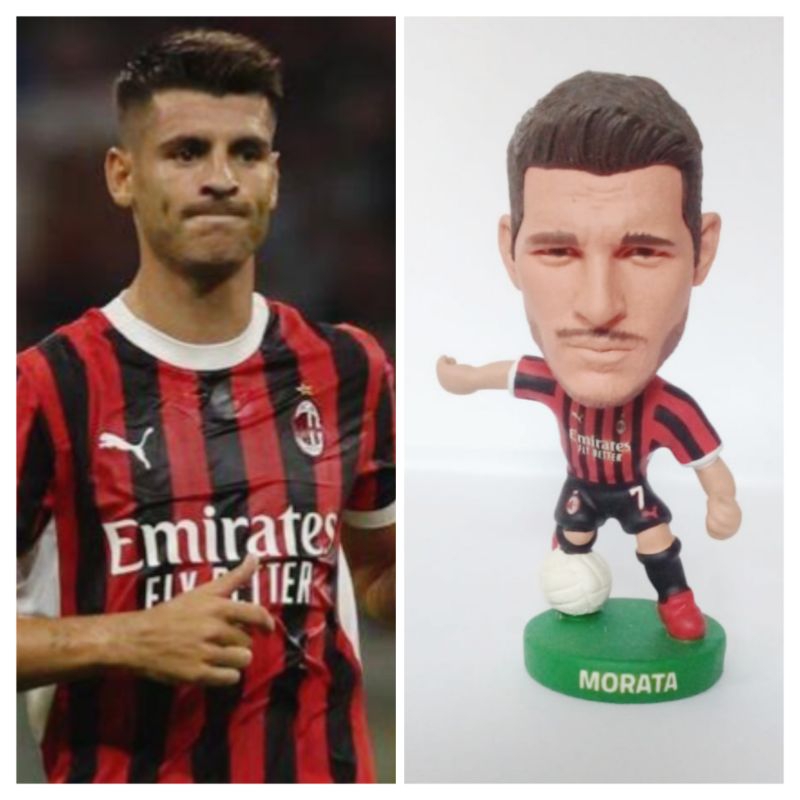 Figure Soccer Custom Repaint Alvaro Morata AC Milan 2024/25
